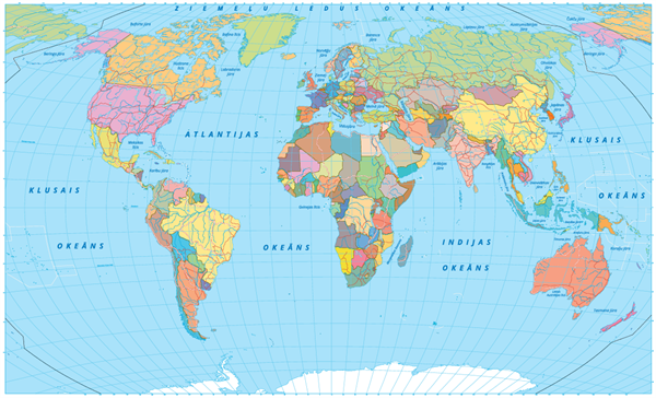 Ko Attēlo Pasaules Kartē? Kādi Ir Kontinenti Un Okeāni? — Teorija ...