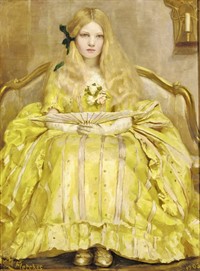 WIKI_250125_Margaret_Fletcher_Jauna_meitene_dzeltenā_kleitā_ar_vēdekli_rokās.jpg